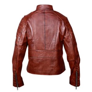 Męska klasyczna skórzana kurtka motocyklowa Cafe Racer