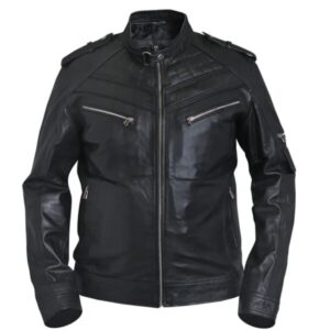 Męska kurtka skórzana Vintage Retro Biker