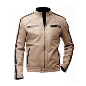 Kurtka Cafe Racer w paski