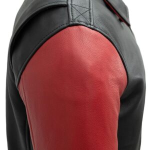 Dwukolorowa skórzana kurtka męska Moto Bomber