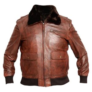 Męska skórzana kurtka G-1 Navy Bomber Aviator