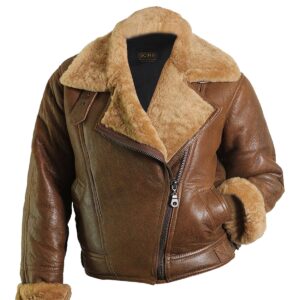 Damska kurtka typu bomber Aviator ze skóry naturalnej