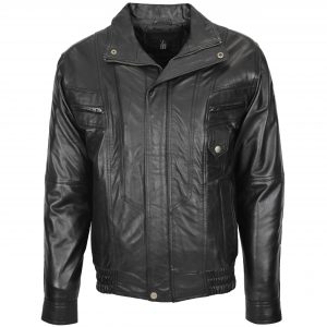BUNERI Bomber Blouson Skórzana Robert Czarna