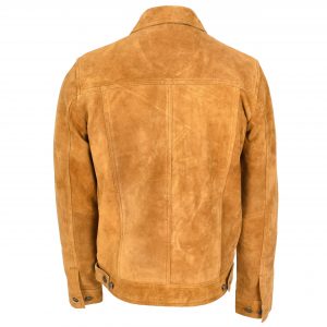 BUNERI Trucker Zamsz Timmy Beżowy w Stylu Lee Rider