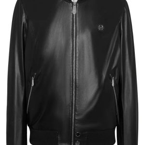 BUNERI Skórzana Kurtka Bomber Styl Designer