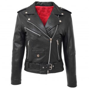 BUNERI Biker Skórzana Holly Czarna Styl Brando