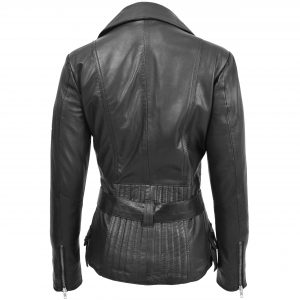 BUNERI Biker Celia Czarna Skórzana do Bioder