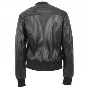 BUNERI Bomber Varsity Skórzana Faye Czarna