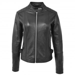 BUNERI Biker Miękka Skóra Ruby Czarna