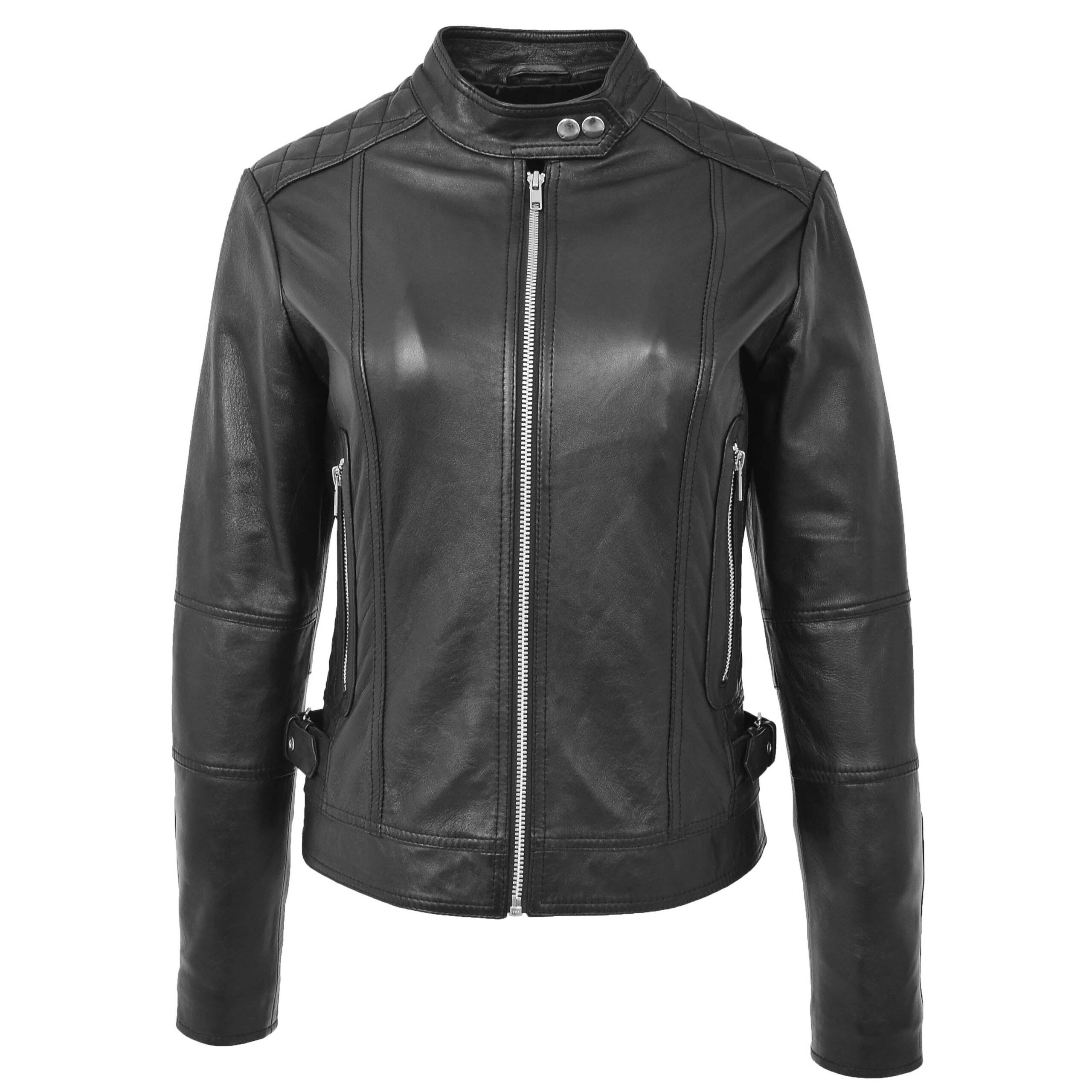 Biker Miękka Skóra Ruby Czarna