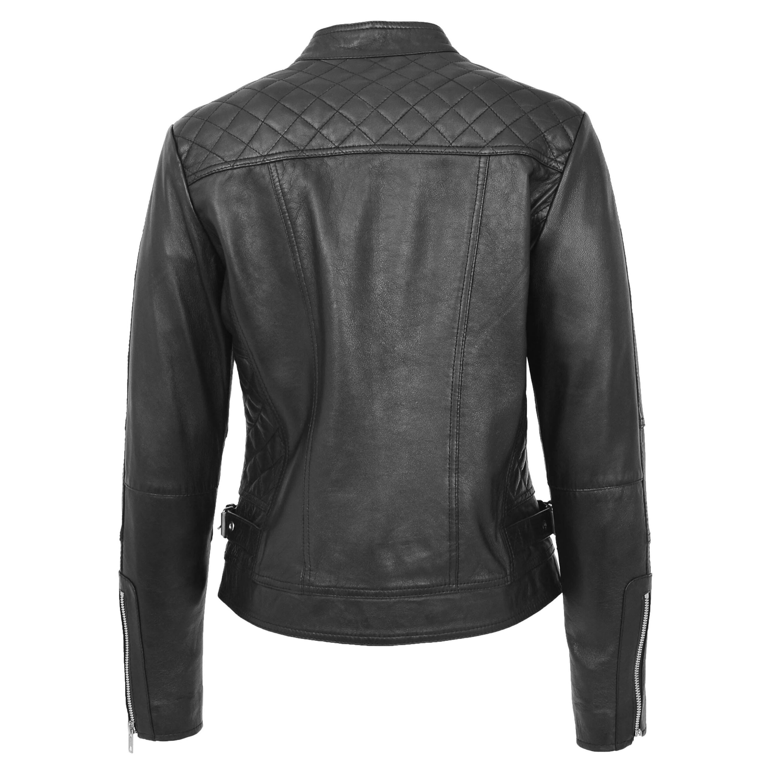 Biker Miękka Skóra Ruby Czarna (2)