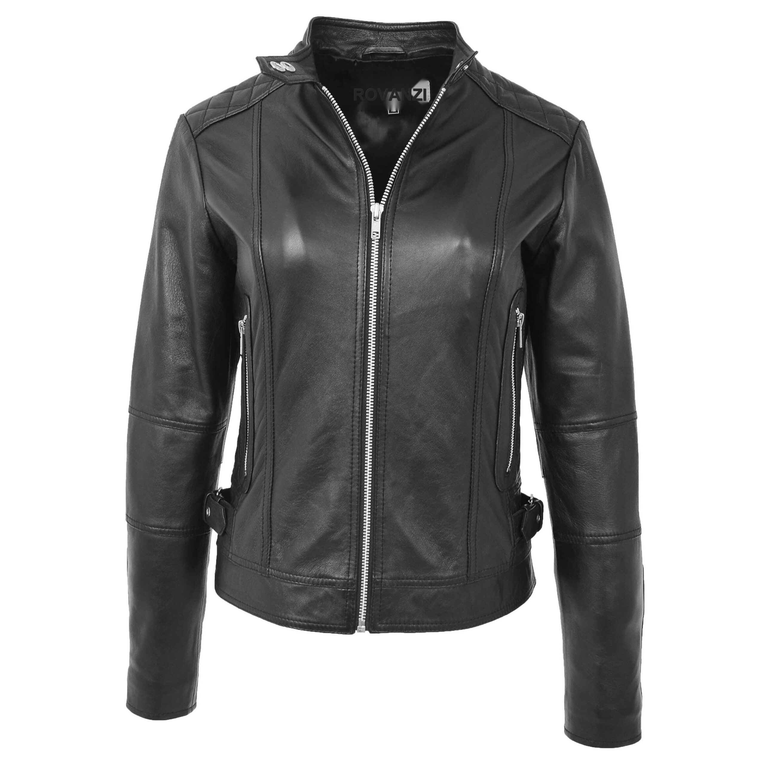 Biker Miękka Skóra Ruby Czarna (3)