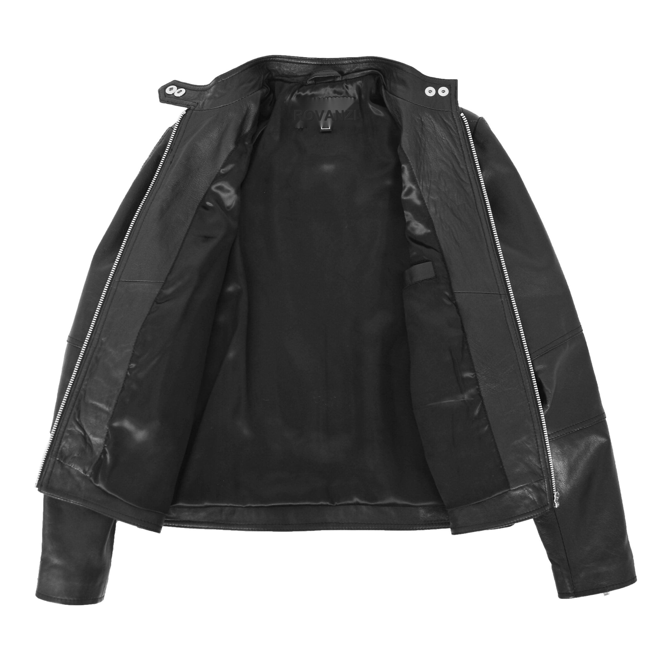 Biker Miękka Skóra Ruby Czarna (7)